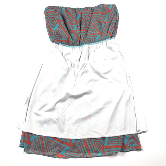 Charming Charlie Strapless Geometric Sundress Sz S - Picture 7 of 9